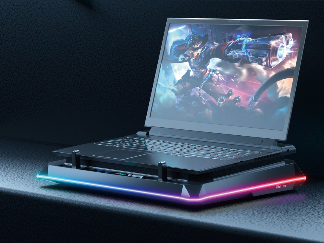 Conceptronic THYIA03B Gaming Notebook Cooler with USB Hub