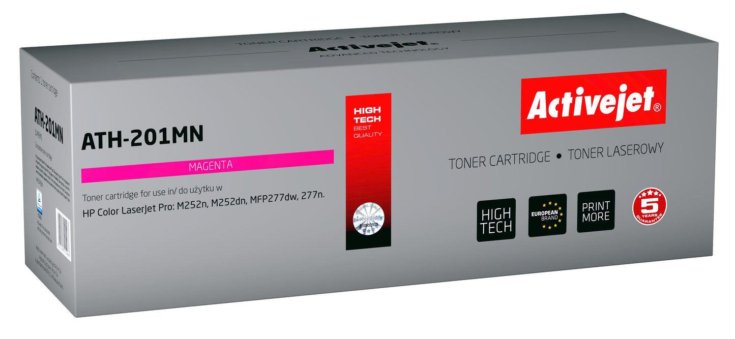 Activejet ATH-201MN toner for HP printer HP 201A CF403A CRG045 replacement; Supreme; 1400 pages; magenta