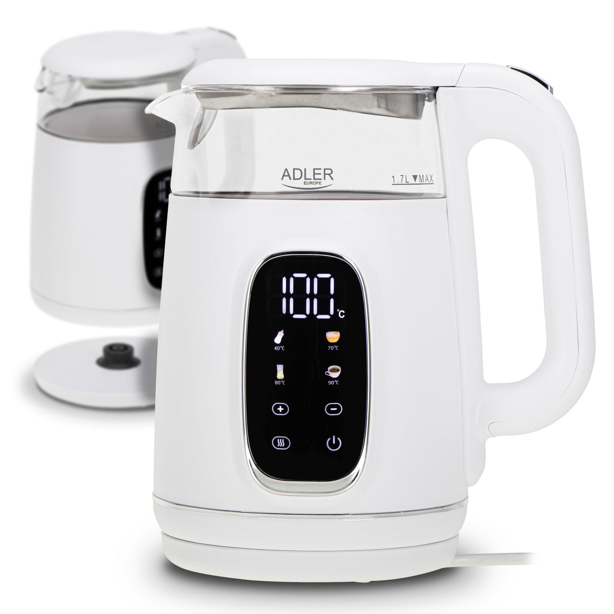 ADLER AD 1305 electric kettle white/silver