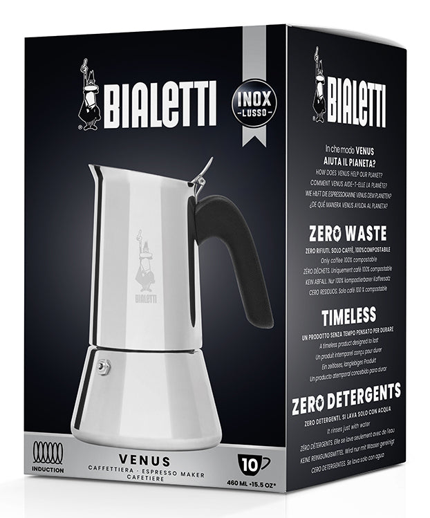 Bialetti Venus συσκευασία καφετιέρας Moka 0,5 λίτρων ασημί