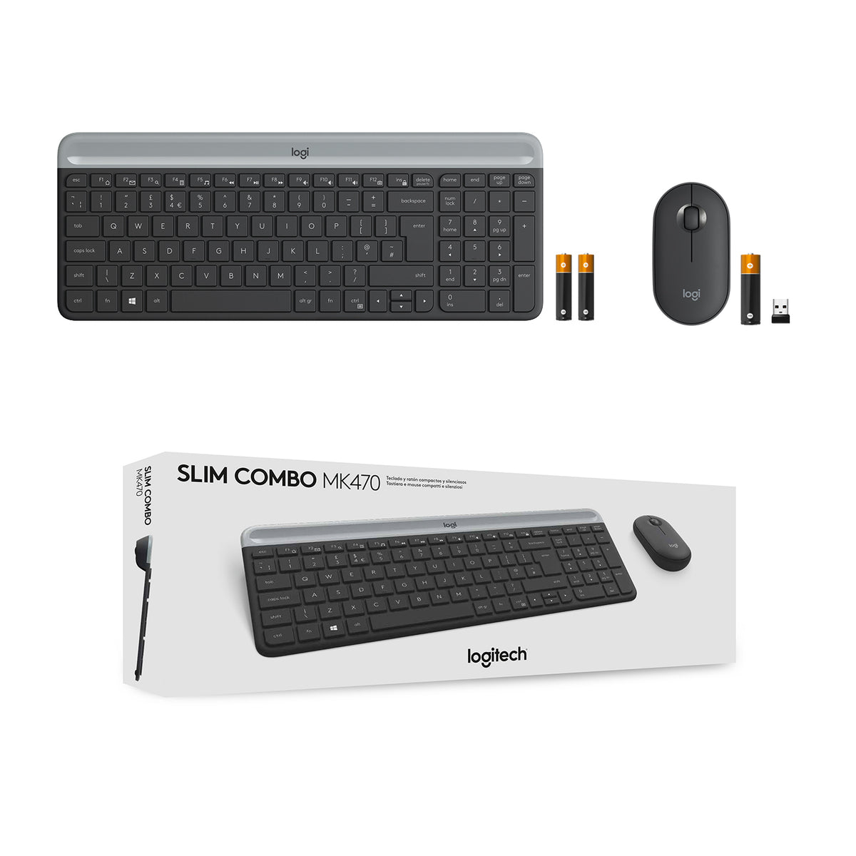 LGN Logitech MK470 Wireless Slim Desktopset US Layout