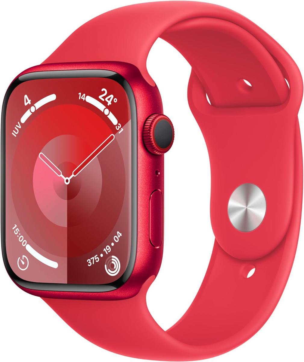 Apple Watch Serie 9 Cell 45mm Aluminium (PRODUCT)Red Sport Band (PRODUCT)Red M/L MRYG3QL/A