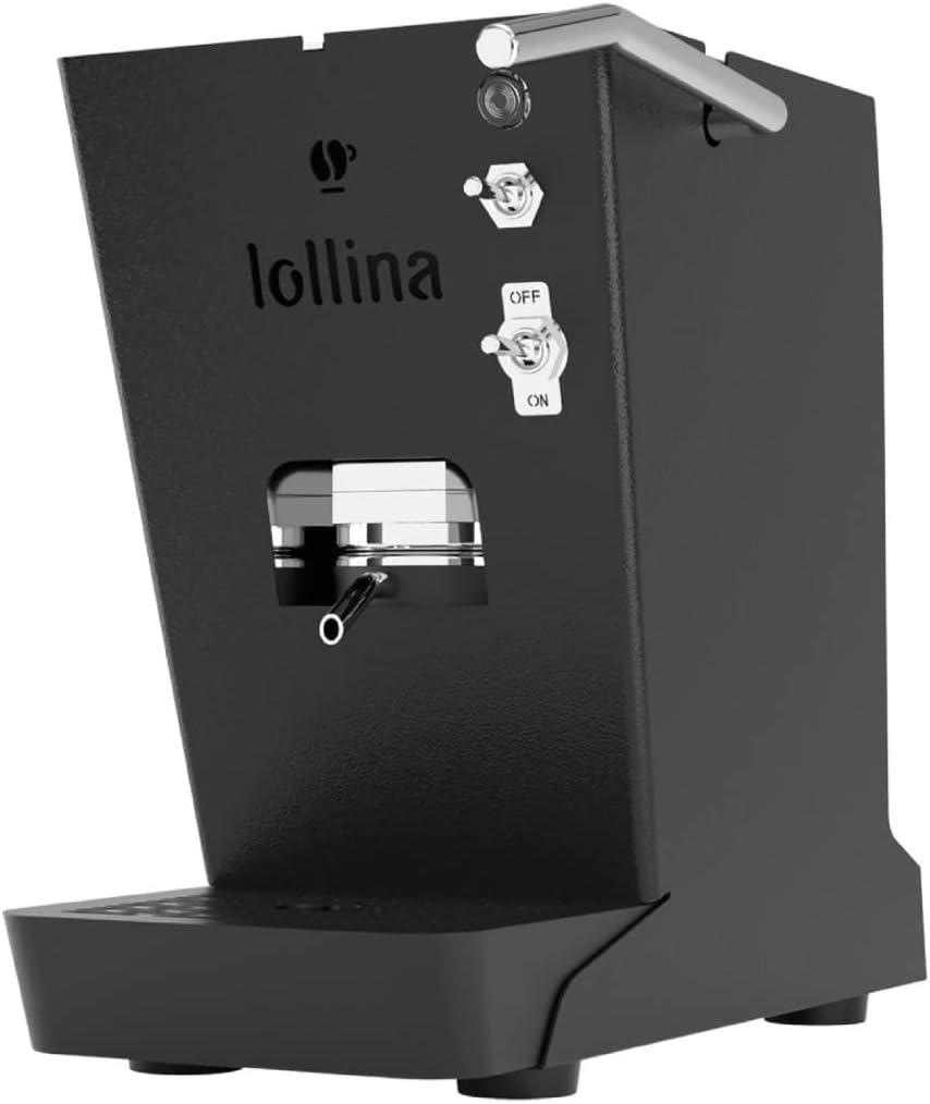 Lollocaffè Lollina+ Black Coffee Machine with 40 x 44mm Coffee Pods