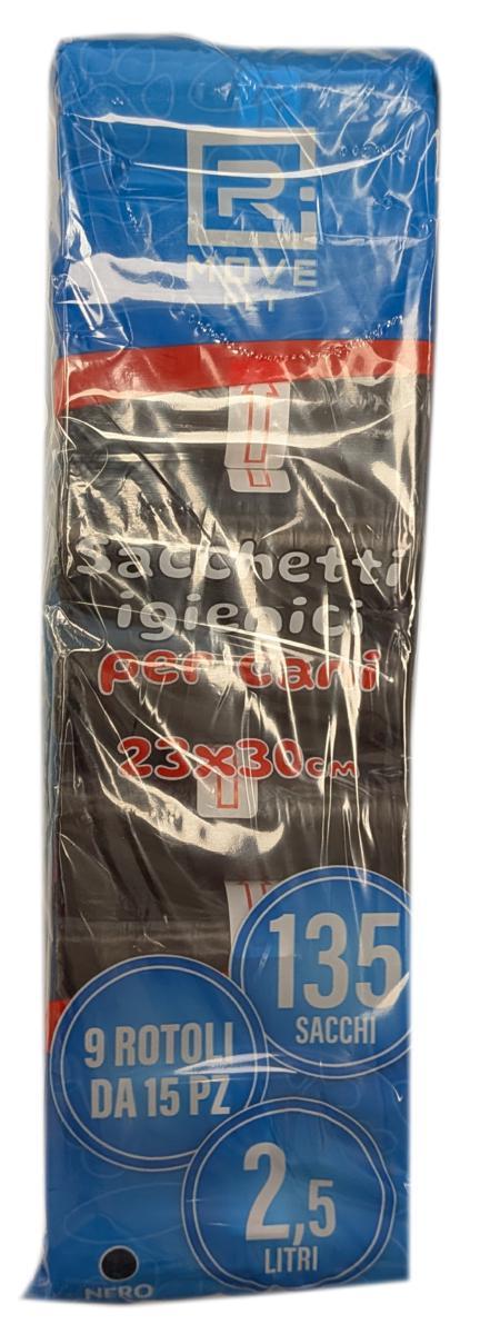 RMove Σακούλες Απορριμμάτων Ζώων 9 Ρολά των 15 Σακουλών Μαύρες