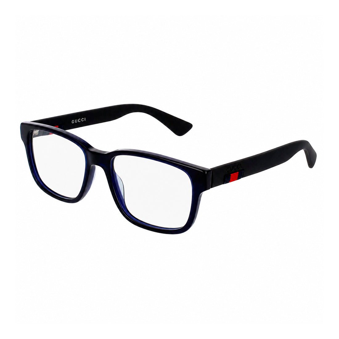 Gucci Men's Eyeglasses GG0011O-008 - Blue Acetate Frame, Lens/Bridge/Temple Size 55/17/145 mm