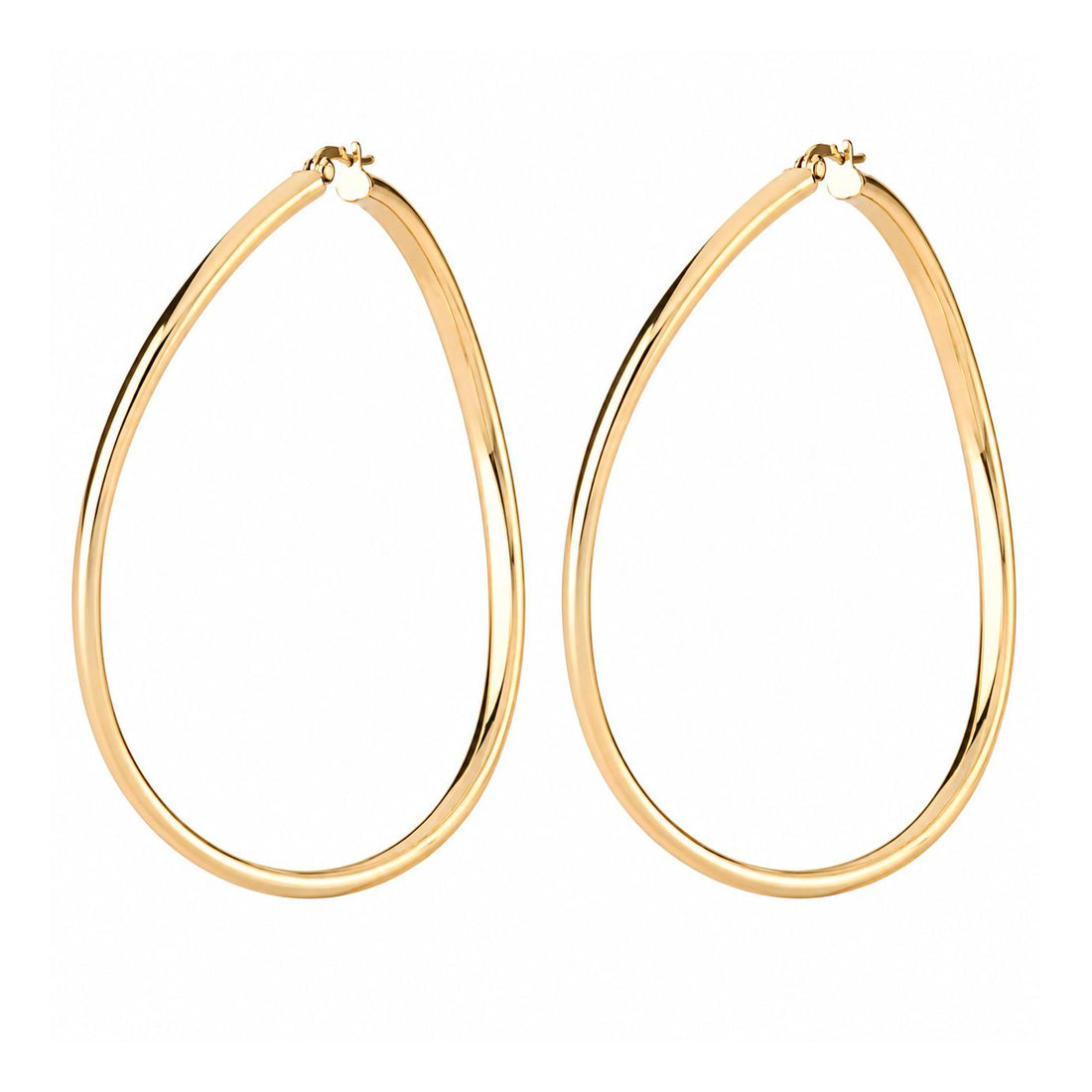 Guess Women's Earrings JUBE04195JWYG, 5 cm Gold Stainless Steel Hoops