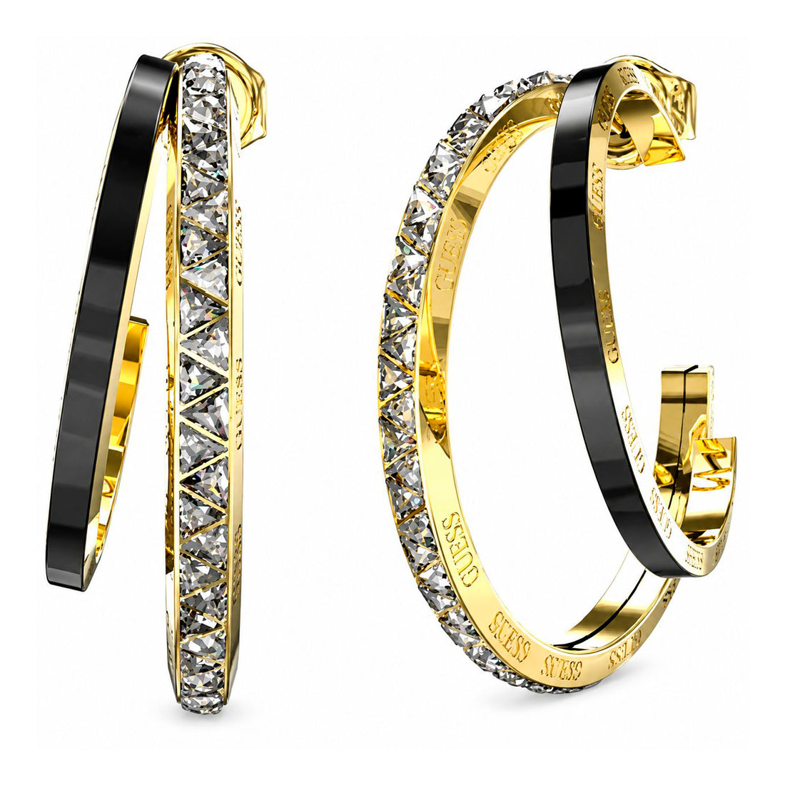 GUESS Women's Earrings JUBE04569JWYG, 5CM, Golden Stainless Steel