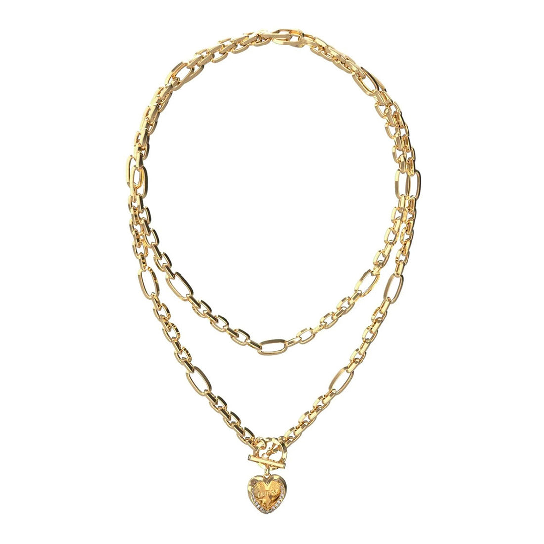 Guess Women's Necklace JUBN04598JWYG, 45 cm, Gold Stainless Steel