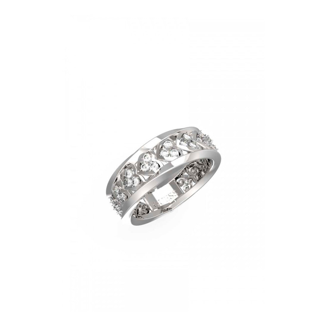 Guess Women's Ring JUBR04605JWRH, Size 56, Stainless Steel, Grey