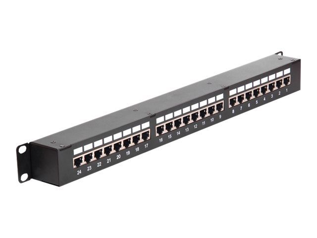 DELOCK 19" Patchpanel 24-Port Cat6 Σκίαση Μαύρο