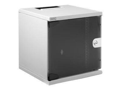 DIGITUS Compact Wandschrank 6HE 254mm 10" με Γυάλινη Πόρτα Γκρί