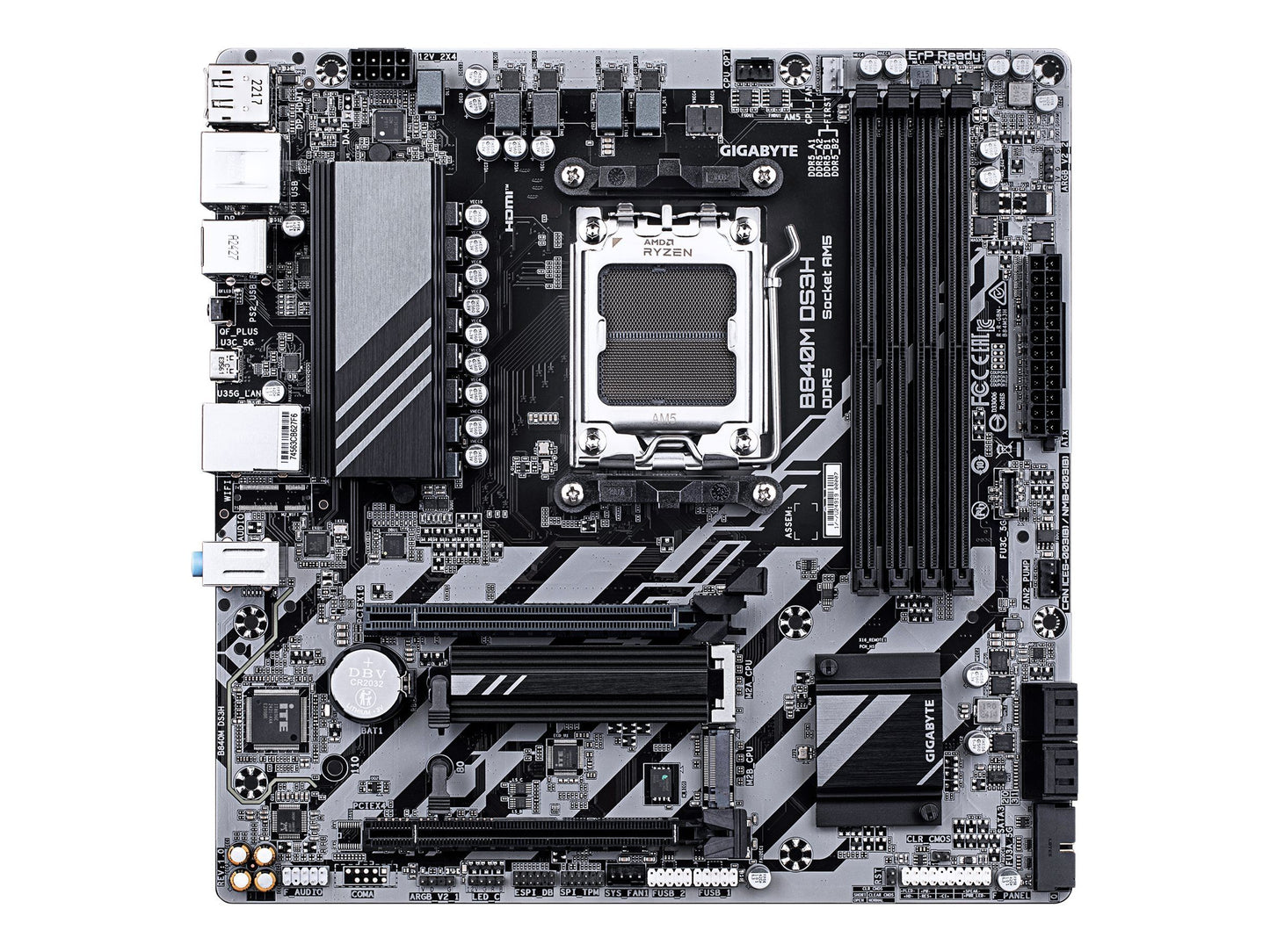Gigabyte B840M DS3H Motherboard (B840, AM5, mATX, DDR5)