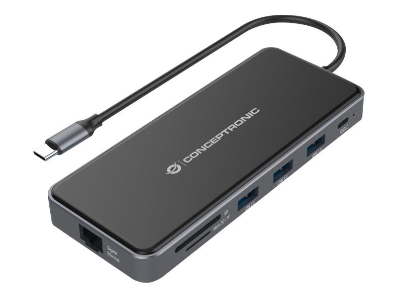 CONCEPTRONIC 12-1 Dock USB-C με 2xHDMI, 2xUSB 3.0, AUX