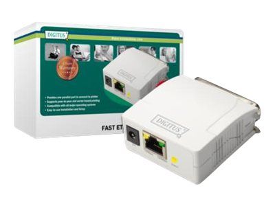 DIGITUS Printserver Fast Ethernet 1-Port Parallel