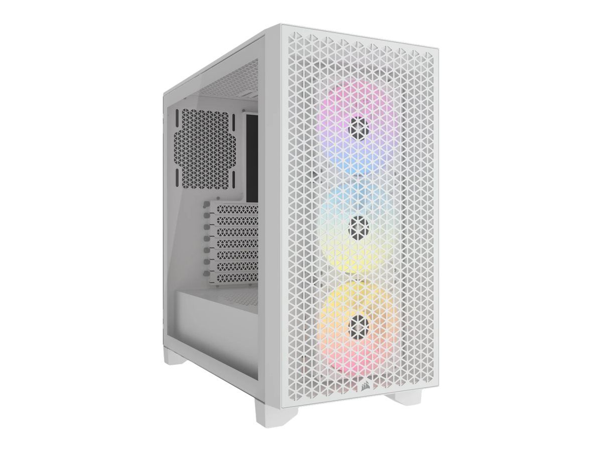 CORSAIR 3000D RGB Airflow Midi Tower Case White