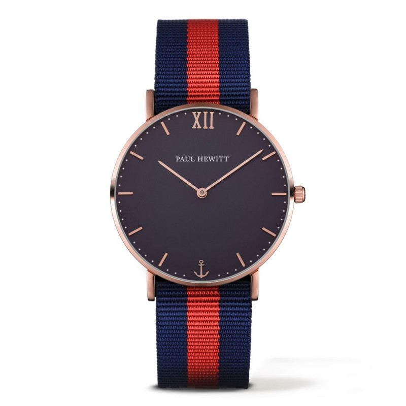 Watch Paul Hewitt Unisex PHSARSTBNR20S (39MM) Blue Red