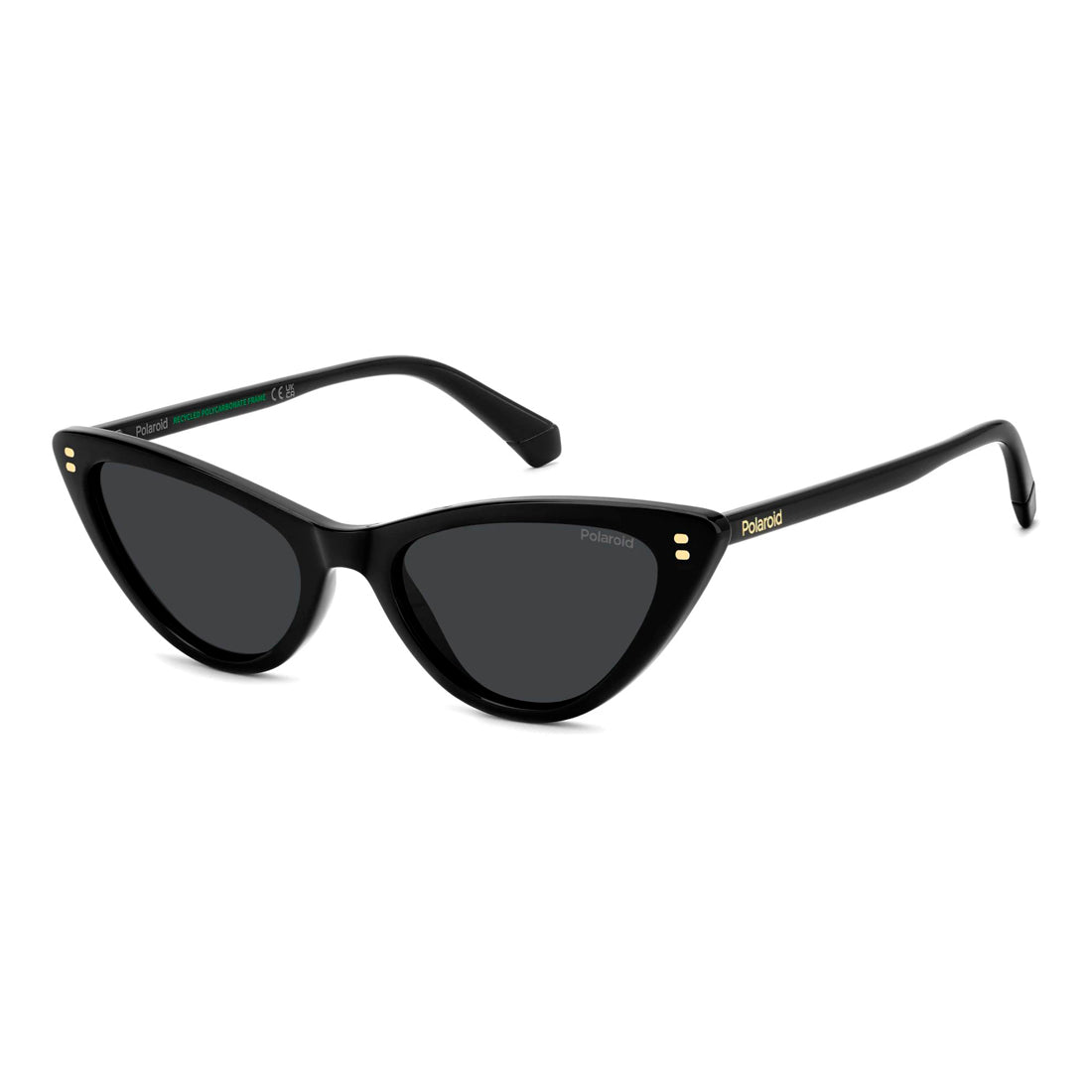 Polaroid Women's Sunglasses PLD6246S807 with Polycarbonate Lenses – Size 52/18/140 mm, Black Frame, Grey Polarized UV400 Protection