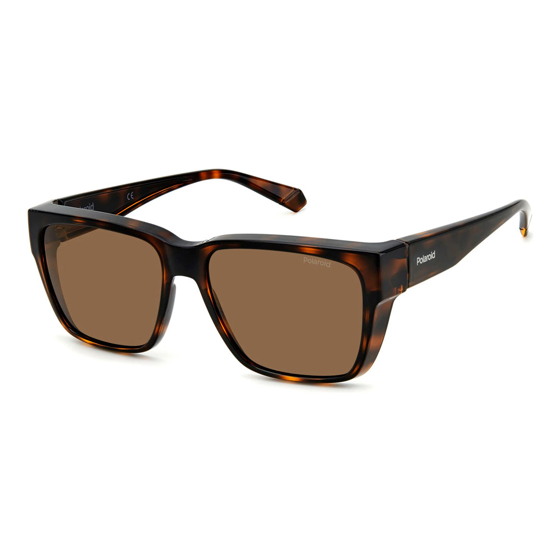 Polaroid Ancillaries Unisex Sunglasses PLD9018S086 with Polycarbonate Brown Lenses and Frame, Fit-Over Design, Precise Dimensions (Lens/Bridge/Temple) from Linesheet Reference