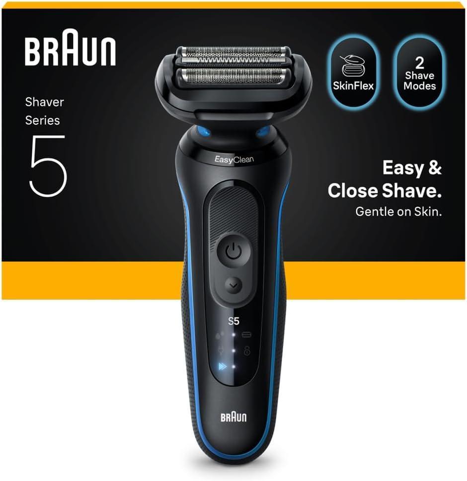 Braun Rasoio Elettrico Serie 5 Wet&Dry 3 Lame 52-B1000S Blu