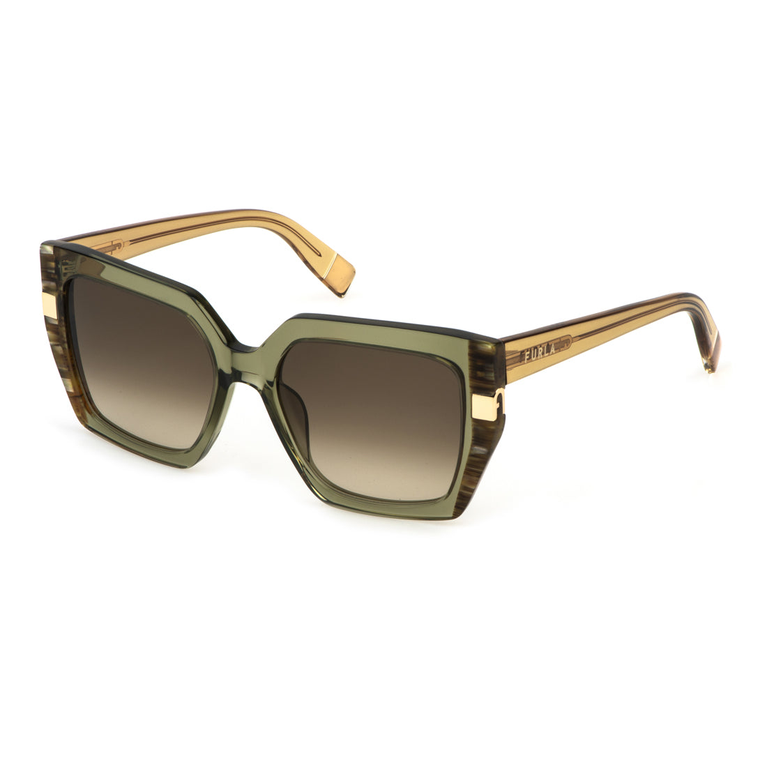 Furla Women's Sunglasses SFU818-55096R with 55mm Lenses, 18mm Bridge, and 140mm Temples