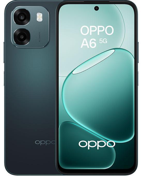 OPPO A6 6GB RAM + 256GB Storage, 6.75" 5G Smartphone, Sapphire Black, Italy Version