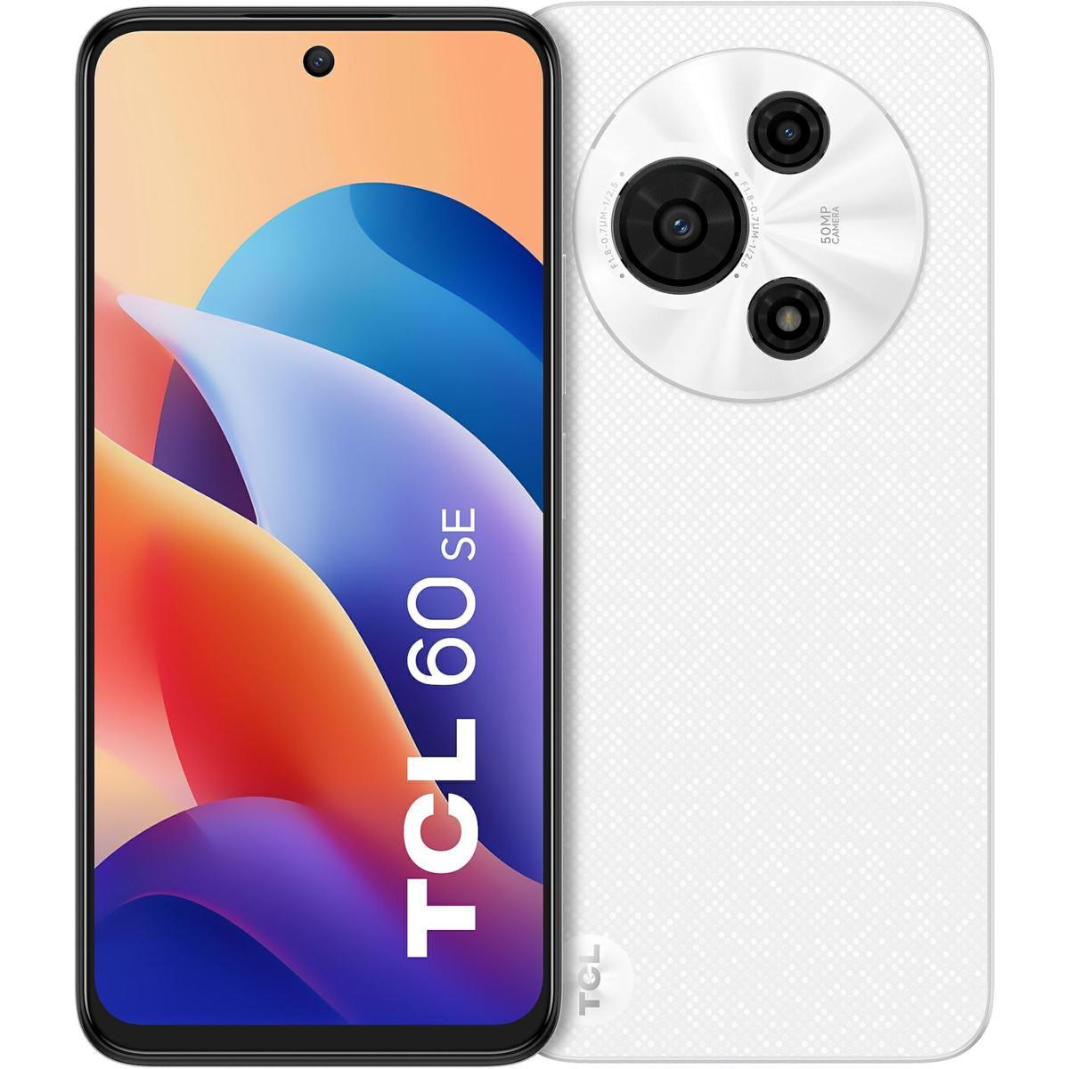 TCL 60 SE Smartphone 8GB RAM + 512GB Storage, 6.7-inch Display, 4G, Blizzard White, Dual SIM, EU Model