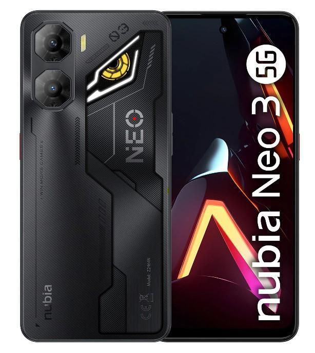 ZTE Nubia Neo3 8GB RAM + 256GB Storage, 6.72-inch Display, 5G, Shadow Black, EU Version