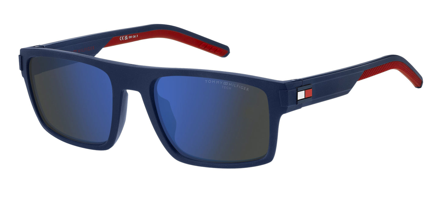 Tommy Hilfiger Men's Sunglasses TH-1977-S-FLL with 55/20/140 mm Lens/Bridge/Temple - Blue Resin Frame