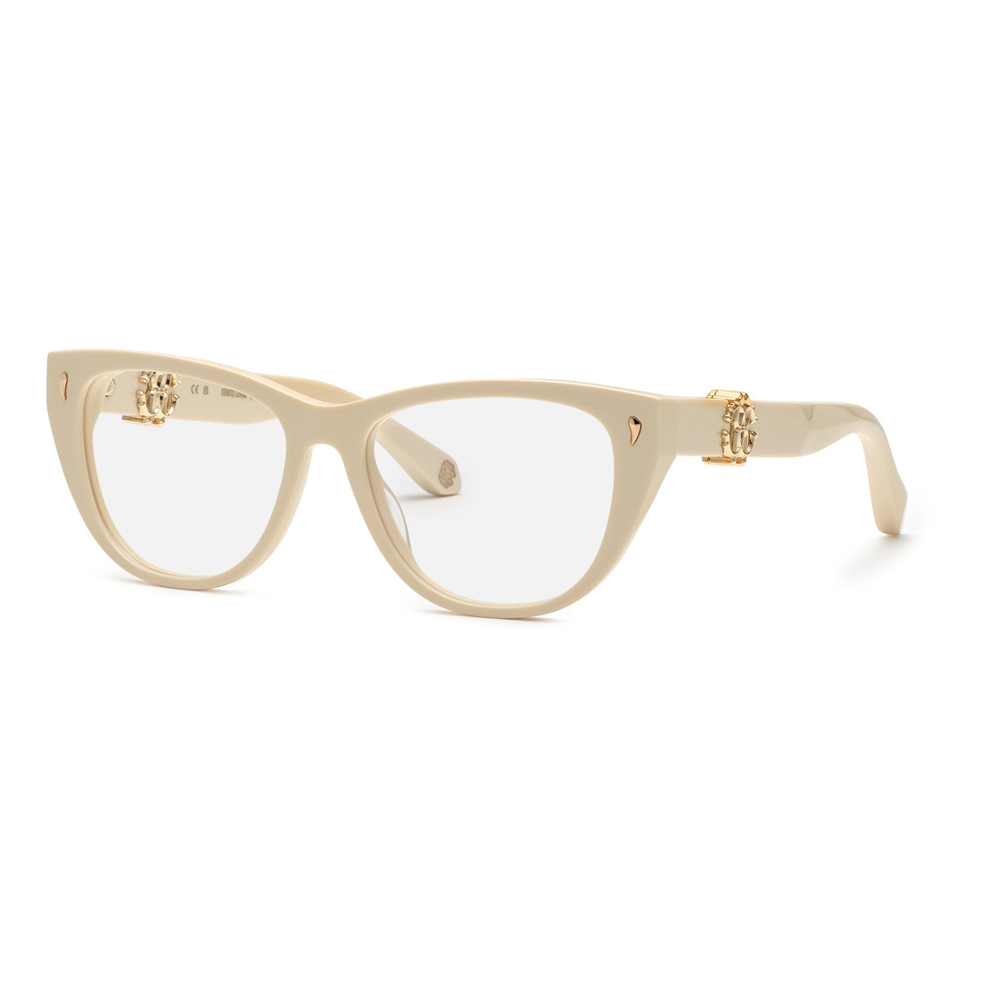 Roberto Cavalli Women's Eyeglasses VRC045-5409X7, Beige Acetate, Size 54/16/140 mm