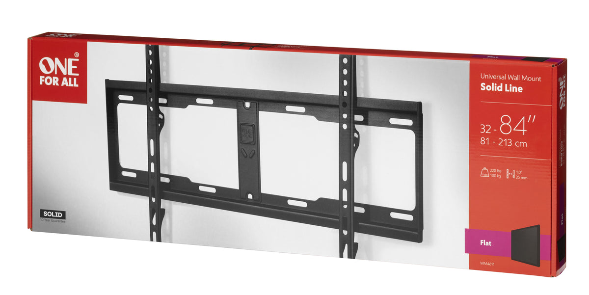 One for All TV Wall mount 84 Solid Flat