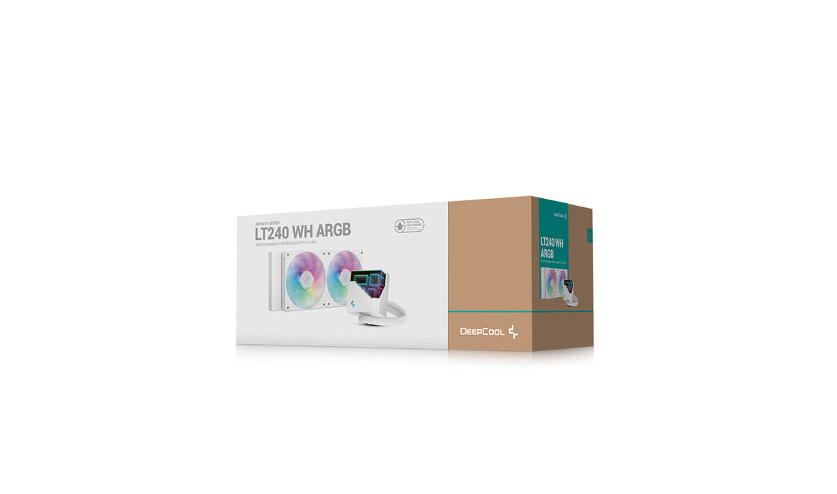 DeepCool LT240 Υδρόψυξη Όλα-σε-ένα για Επεξεργαστή, 12 εκ., Λευκό, 1 τεμ.