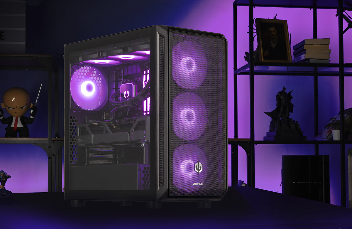 Actina 5901443415176 Υπολογιστής με Επεξεργαστή Intel® Core™ i5 i5-14600KF, 32 GB DDR5-SDRAM, 2 TB SSD, Κάρτα Γραφικών NVIDIA GeForce RTX 5070, Midi Tower Μαύρο