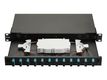 Equip LWL-Spleißkasten 12-Port SC-Duplex OM3 1U komplett sw