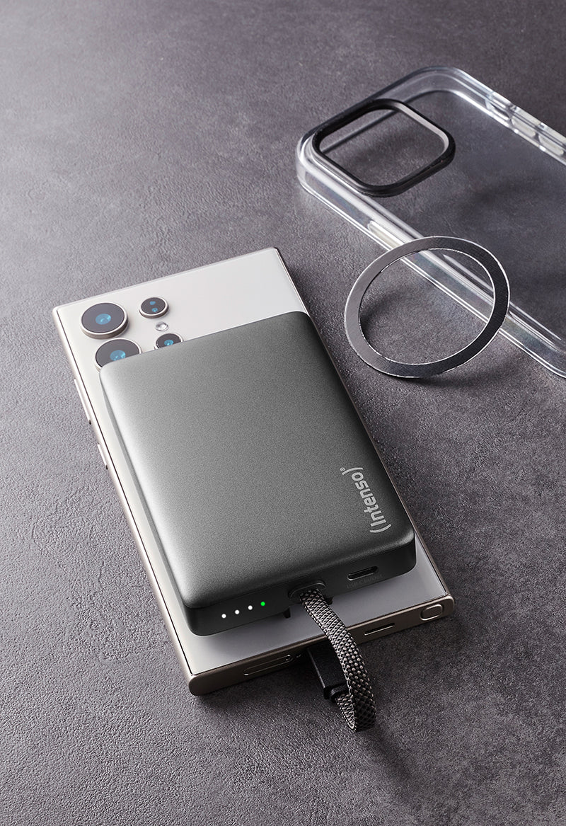 Intenso Powerbank MC10000 black 10000 mAh magnetic m. Metallring