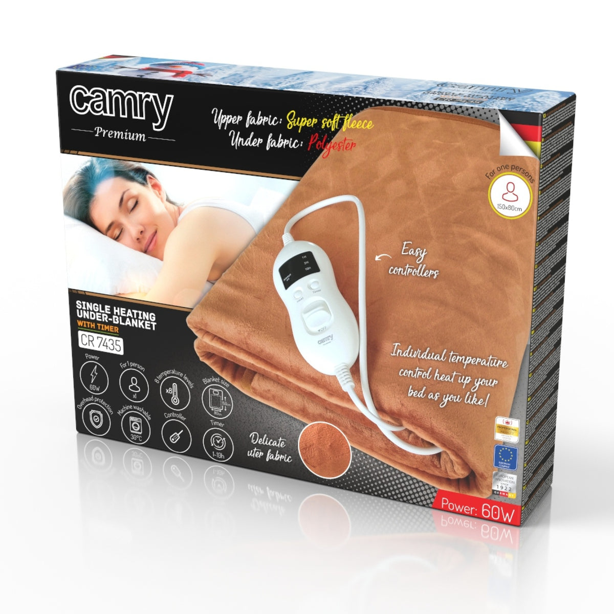 CAMRY CR 7435 ELECTRIC BLANKET