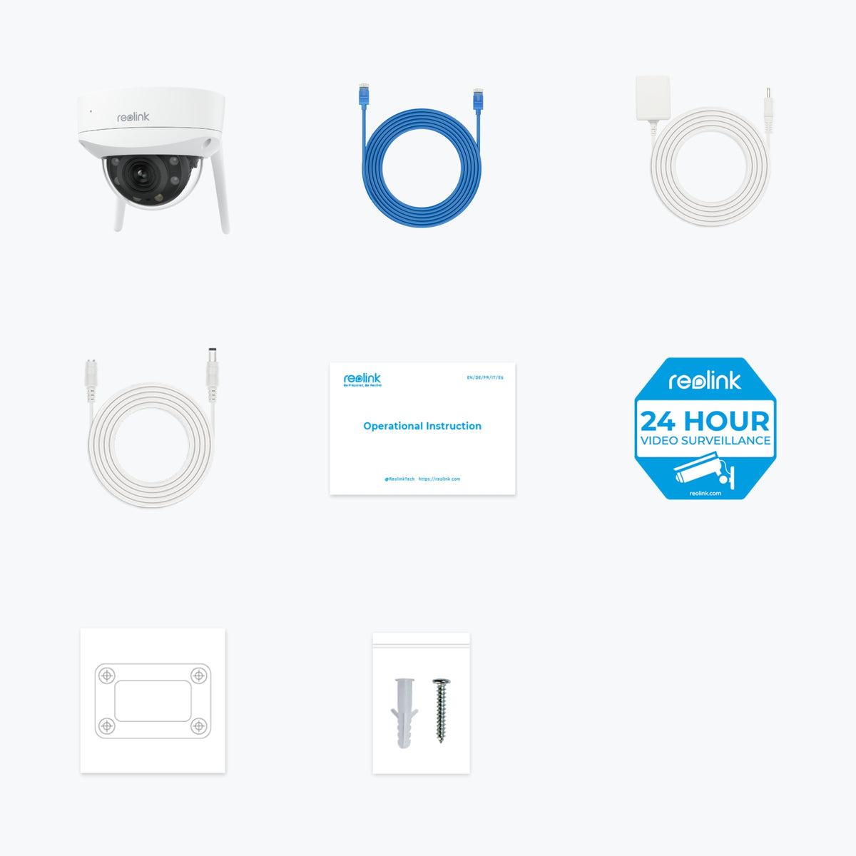 Reolink W437 - 4K Wi‑Fi 6 Security Camera, IK10 Vandal-Proof, 5X Optical Zoom, 2.4/5 GHz Wi‑Fi, Color Night Vision