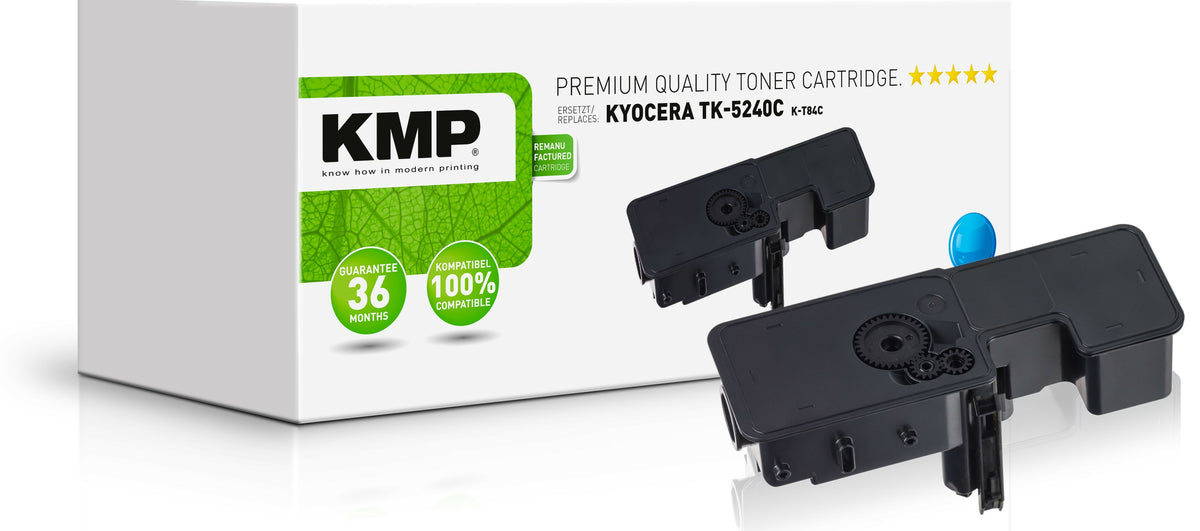 KMP Toner Kyocera TK-5240C/TK5240C Cyan 3000 S. K-T84C Remanufactured