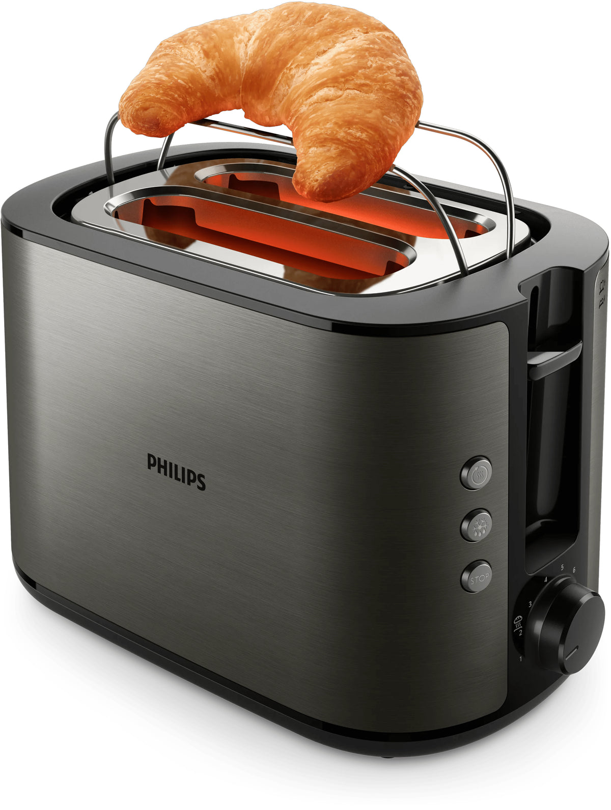 Philips Viva Collection HD2651/80 Toaster, 2-Slice, 950 W, Titanium