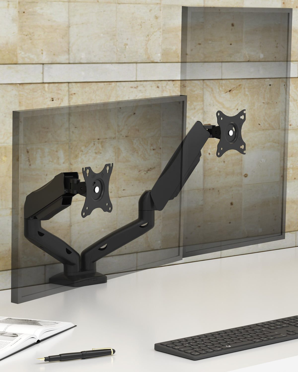 ICY BOX IB-MS204-T monitor arm for 2 monitors
