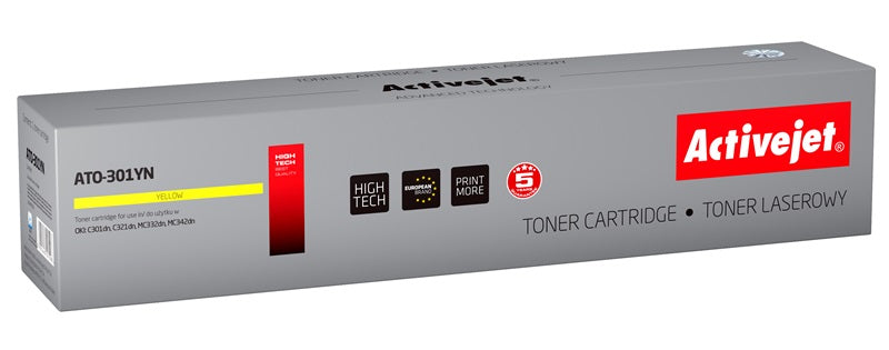 Activejet ATO-301YN Toner (replacement OKI 44973533; Supreme; 1500 pages; yellow)