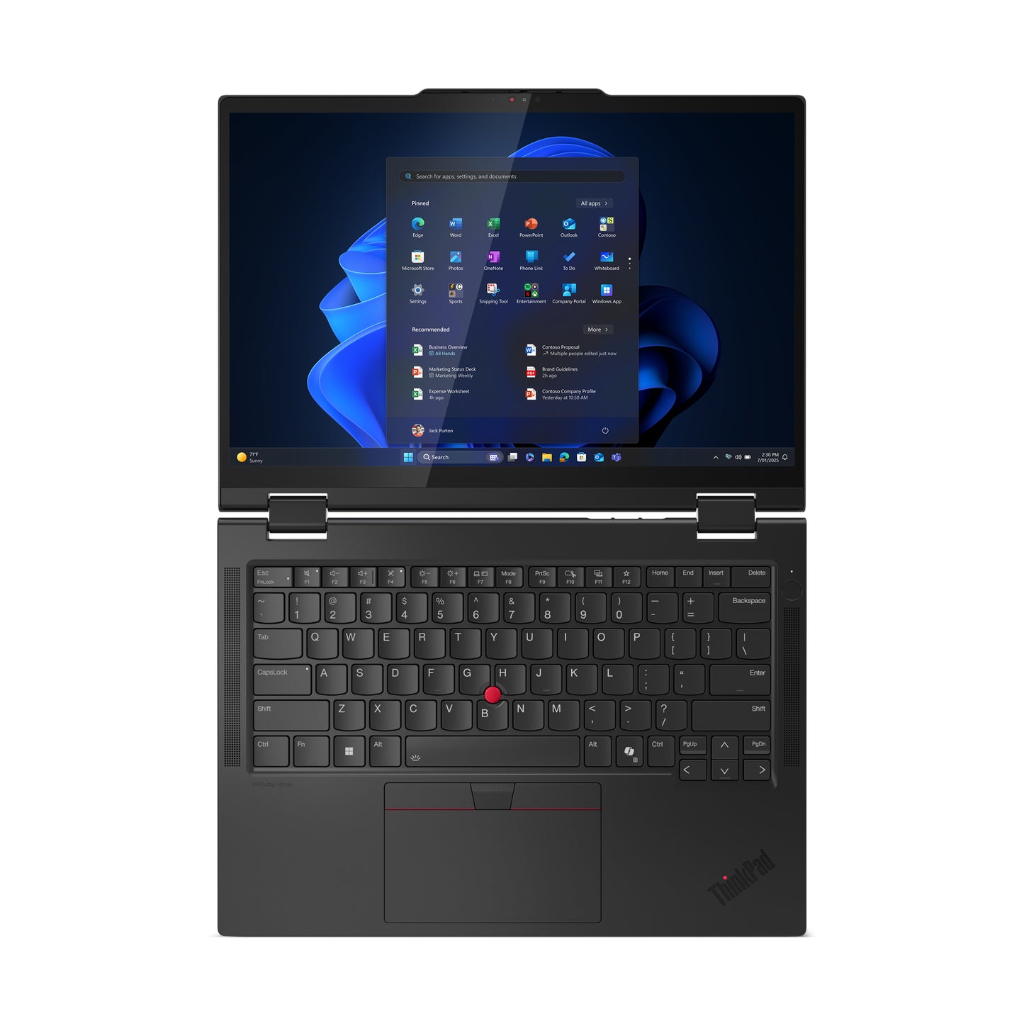 Lenovo ThinkPad T14s 2-in-1 Gen 1 Intel Core Ultra 5 225U Hybrid (2-in-1) 35.6 cm (14") Touchscreen WUXGA 16 GB LPDDR5x-SDRAM 512 GB SSD Wi-Fi 6E (802.11ax) Windows 11 Pro English Black