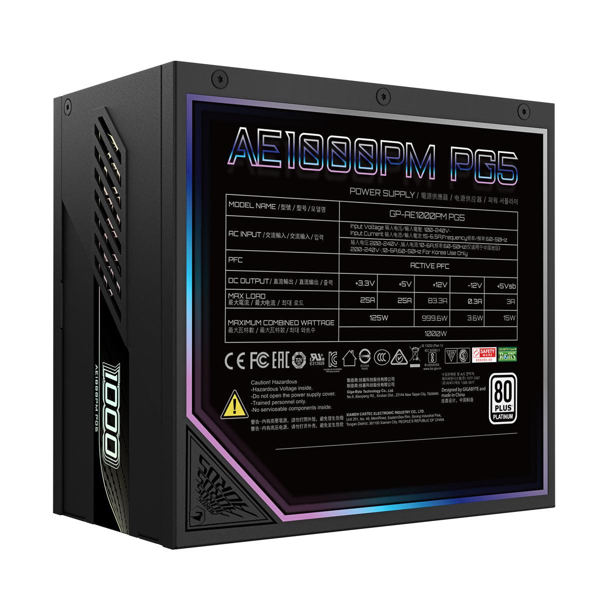Gigabyte Netzteil AE1000PM PG5 1000Watt
