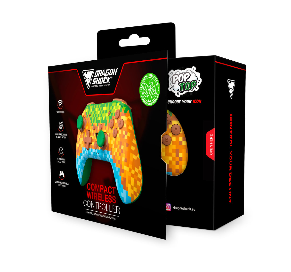 Dragonshock Controller Poptop Wireless Cubes Switch