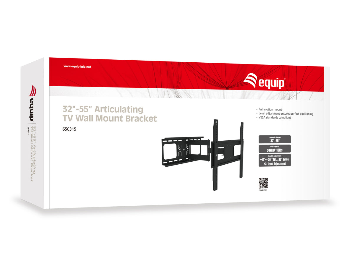 Equip Wandhalterung 32"-55"/1TFT gelenkig 4Gelenke 50Kg sw retail