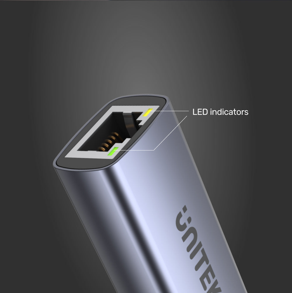 Unitek USB-C to RJ45 Adapter, 1Gbps, PD 100W