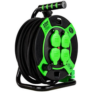 REV Cable Drum Resin 25m IP44 4-fold sw gn