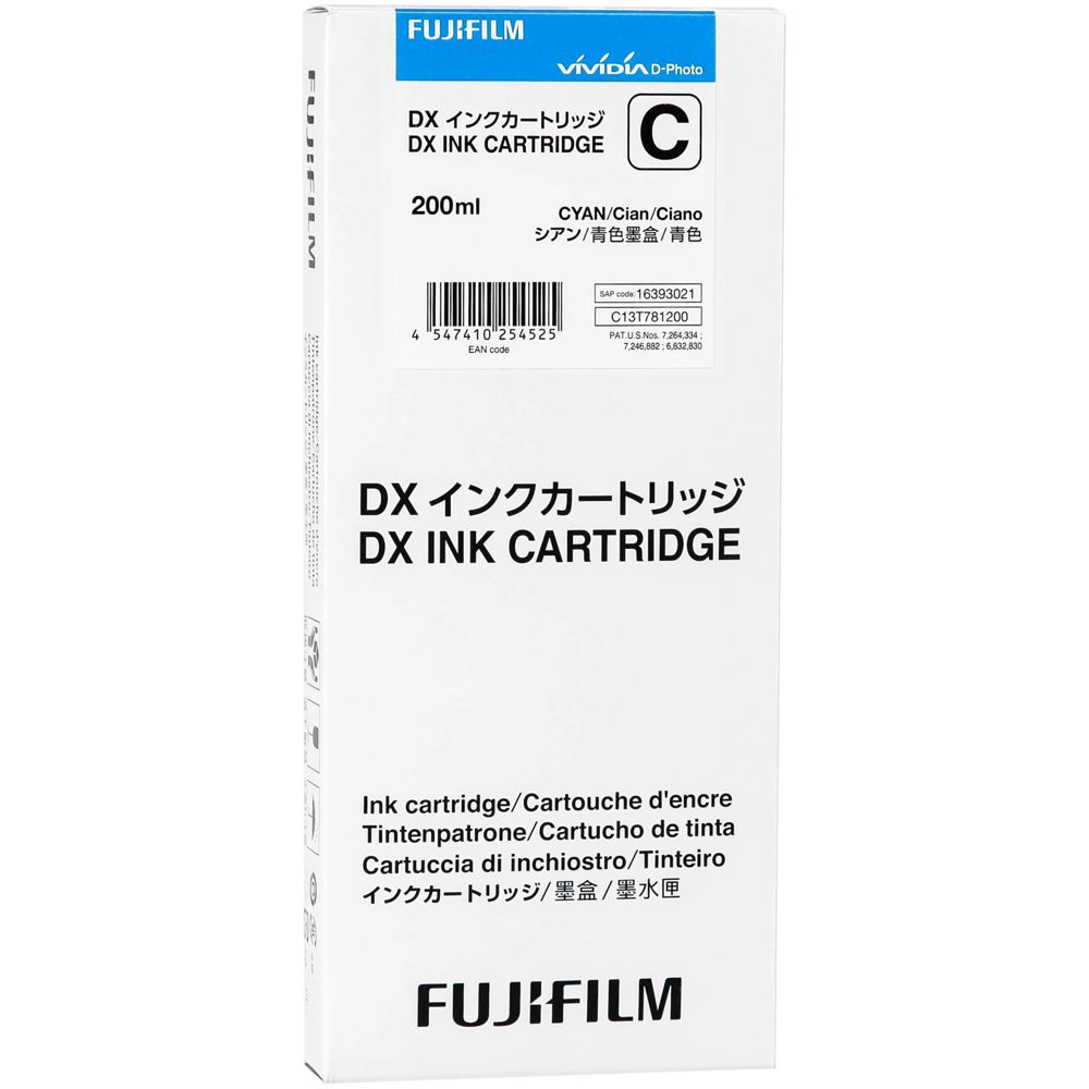 Fujifilm DX 200ml Cyan Ink Cartridge