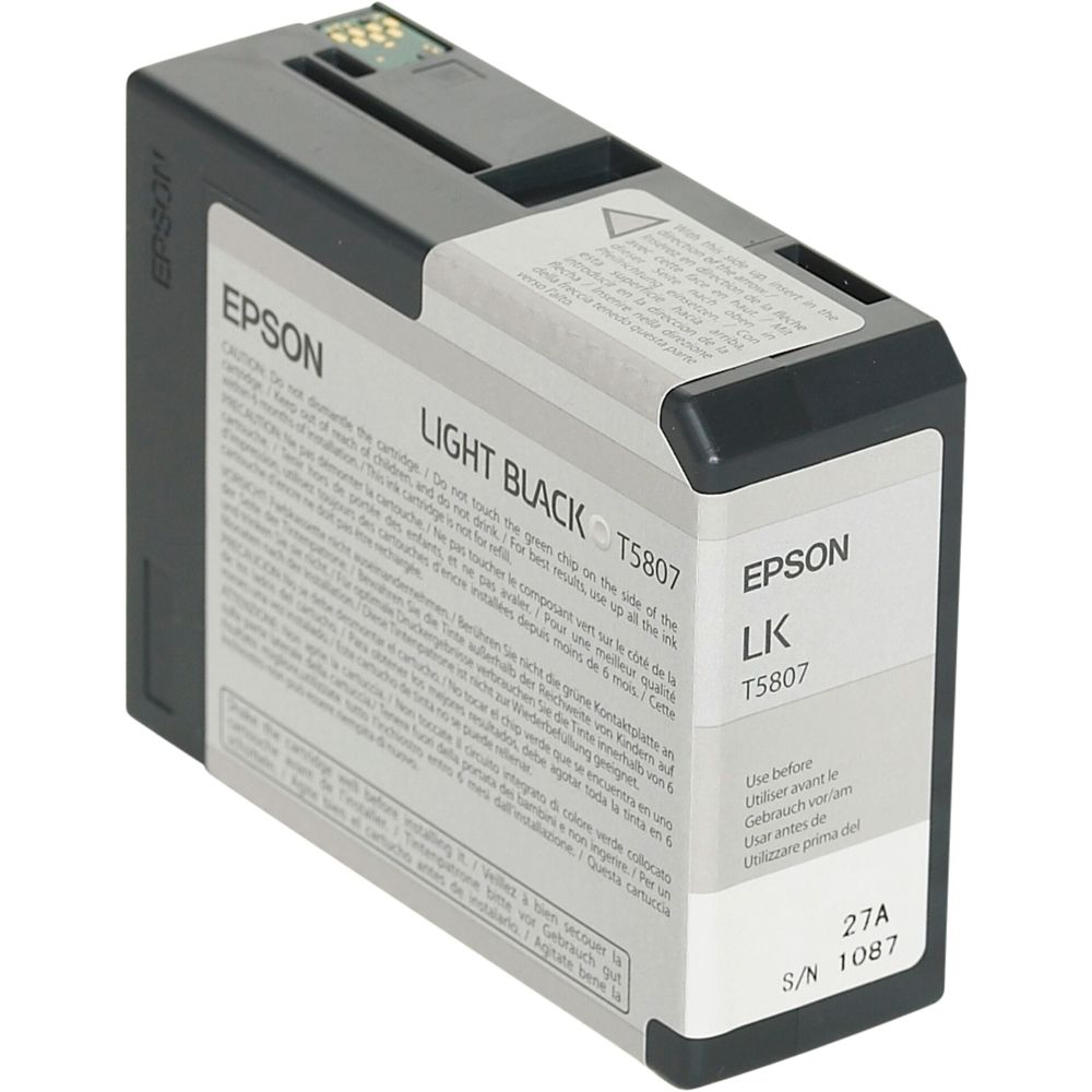 Epson Ink Cartridge Light Black T580 80ml