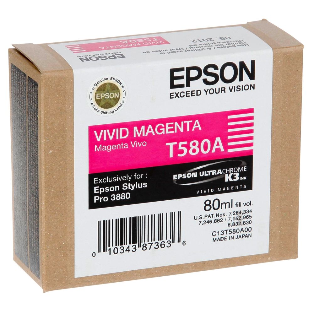 Epson T580 Vivid Magenta Ink Cartridge 80ml