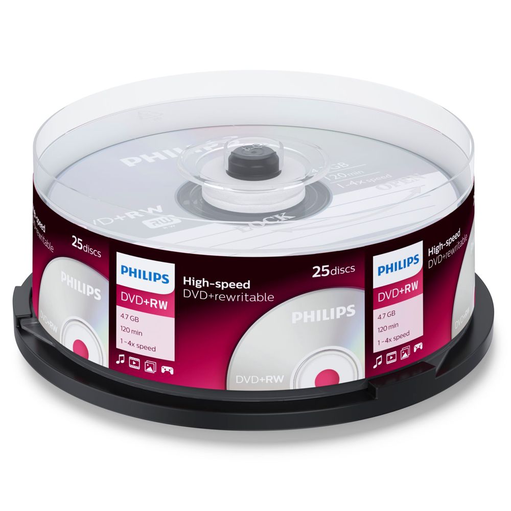 Philips DVD+RW 4,7GB 4x SP - 1x25 Τεμάχια